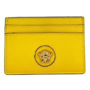 Versace Bright Yellow Leather Medusa Card Case